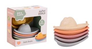 Łódki do kąpieli BIOplastik 5 sztuk Happy World 0m