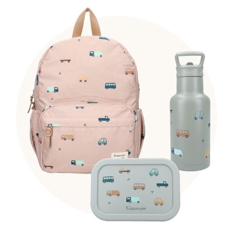 Lunchbox pojemnik silikon KIDZROOM Sweet Cars