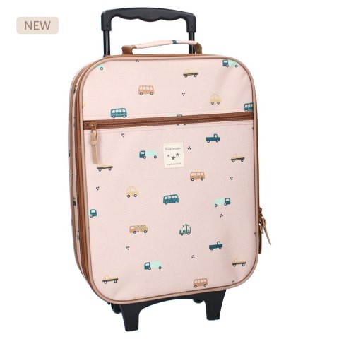 Walizka dla dzieci KIDZROOM Sweet Cars brown