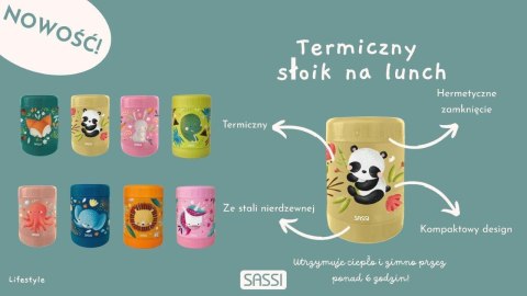 Termos obiadowy dla dzieci 350ml Lisek SASSI