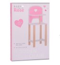 Drewniane krzesełko Baby Rose dla lalek 35-45 cm